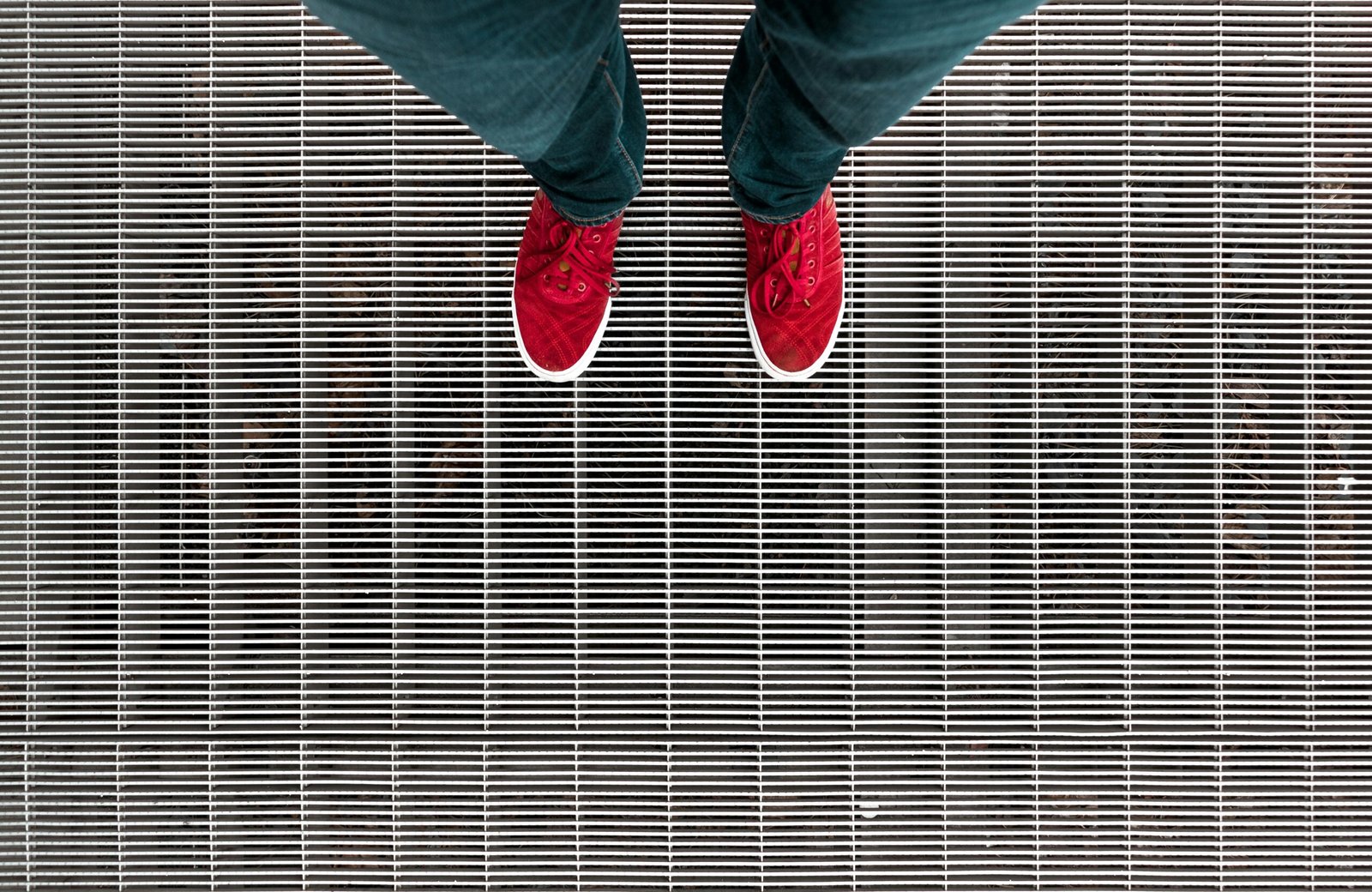 person wearing red shoes